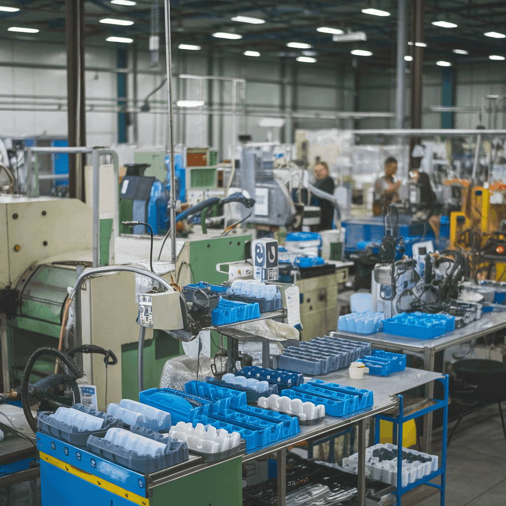 Injection moulding machines in a clean environment